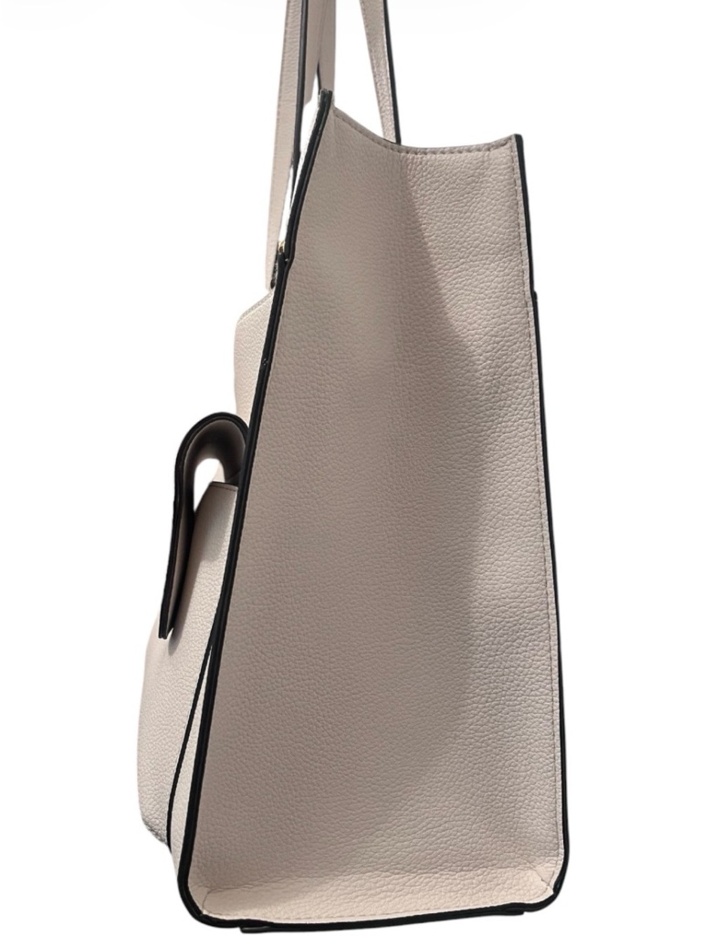 Calvin Klein Cream Tote Bag Gold Hardware Large Shoulder Bag Multi Pocket - Picture 3 of 11